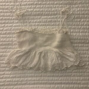 Aritzia White Crop Top